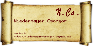Niedermayer Csongor névjegykártya