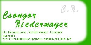 csongor niedermayer business card